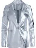 alice + olivia Macey metallic vegan leather blazer - Silver