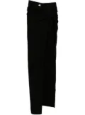 Mônot asymmetric side-slit skirt - Black