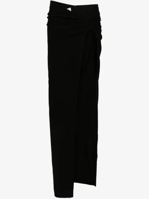 Mônot asymmetric side-slit skirt
