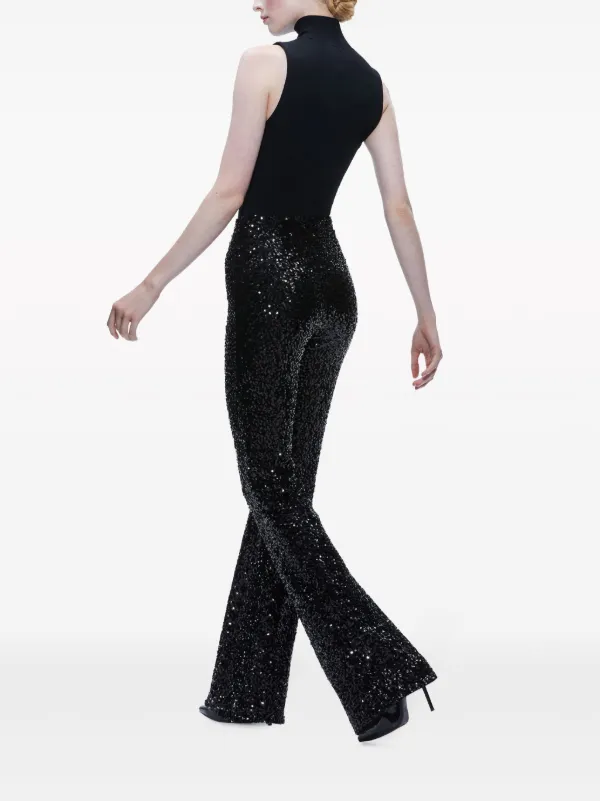 Alice + Olivia Lara sequin-embellished Flared Trousers - Farfetch