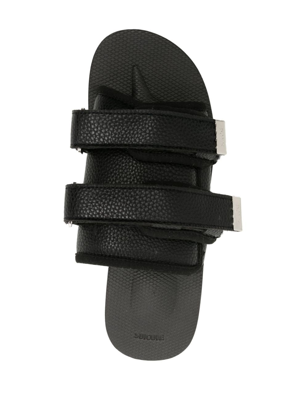 Shop Suicoke Moto Acab 65mm Faux-leather Sandals In Black