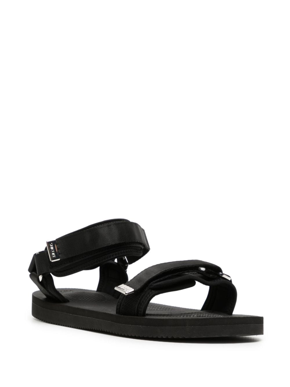 Shop Suicoke Cel-2th Logo-engraved Sandals In Black