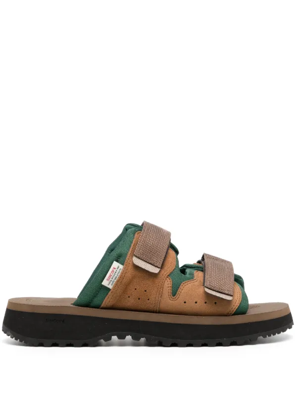 Suicoke Mogi two tone Design Slides Brown FARFETCH CA