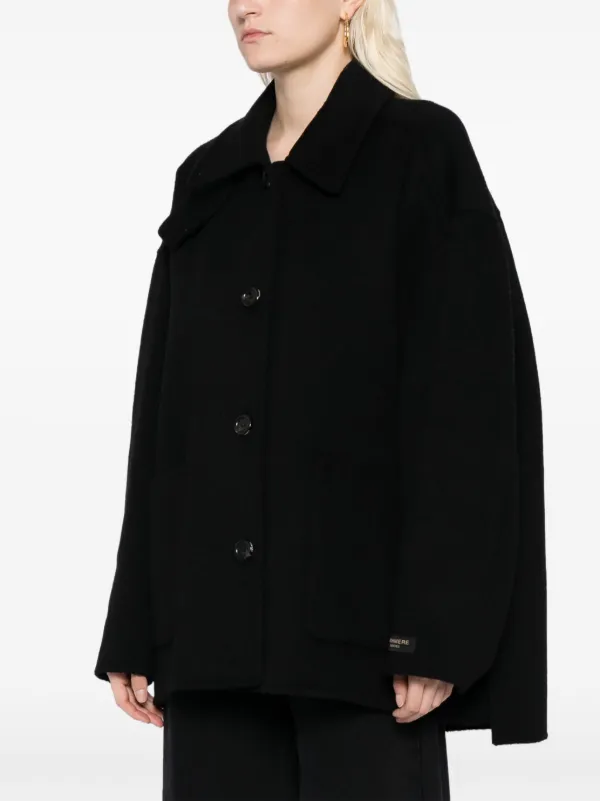 Wool button best sale up coat