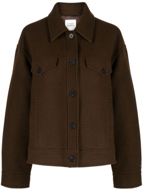 STUDIO TOMBOY tailored wool-blend shirt jacket