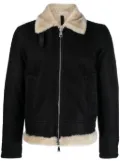 Tagliatore zip-up leather jacket - Black