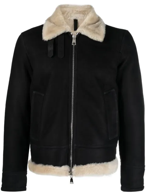 Tagliatore zip-up leather jacket