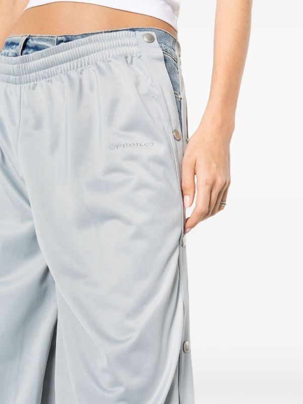 Buttoned discount track pants