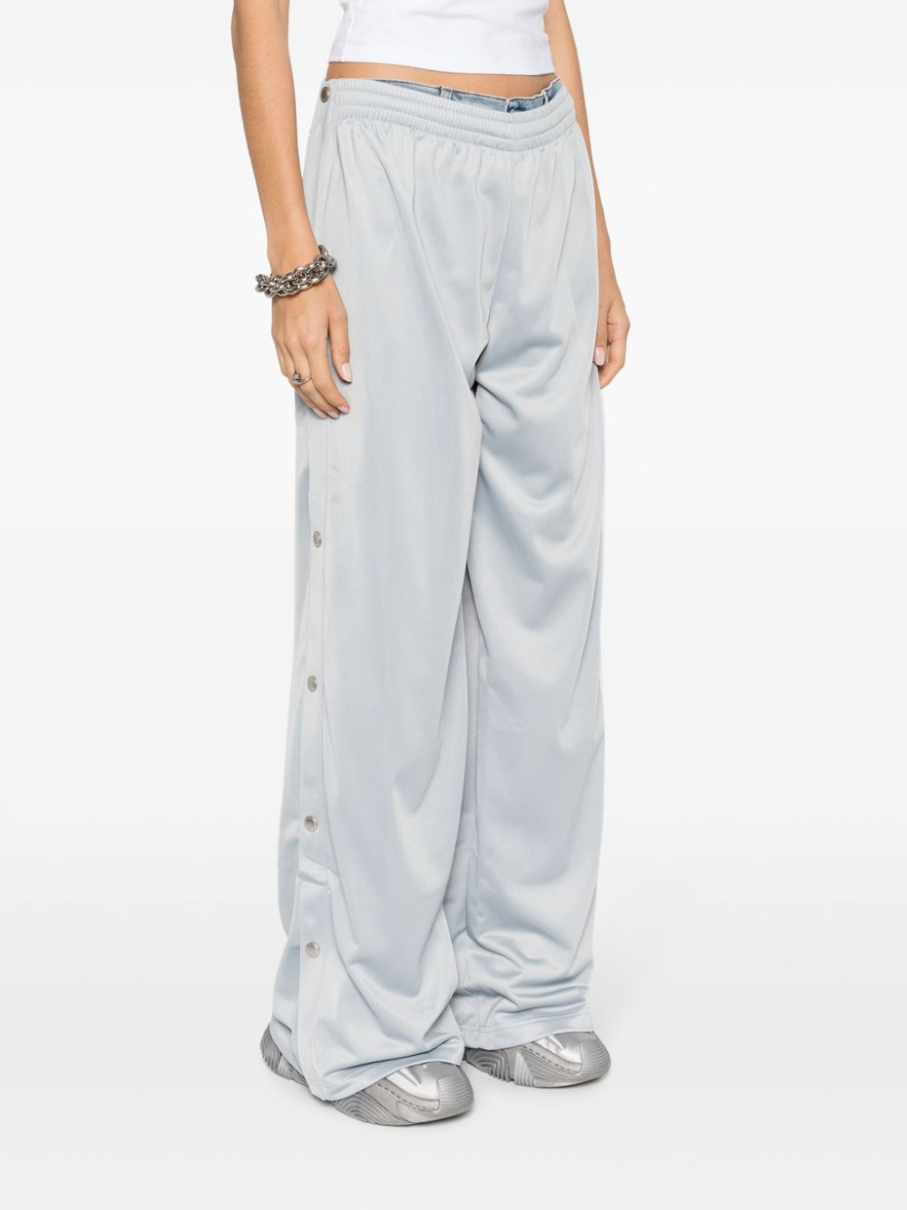 Shop Y/project Layered Buttoned Track Pants In Grey