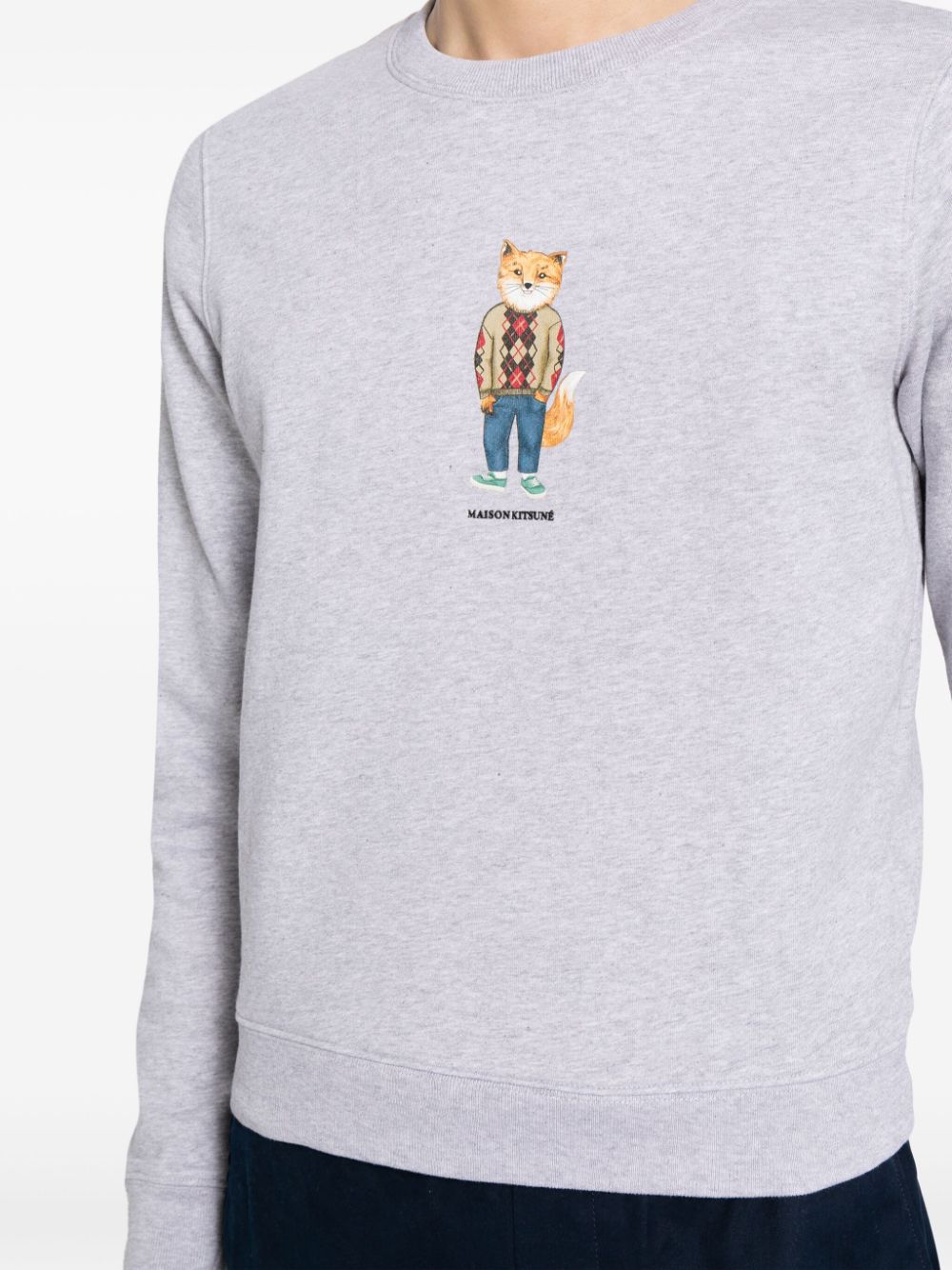 Maison kitsune fox on sale sweatshirt