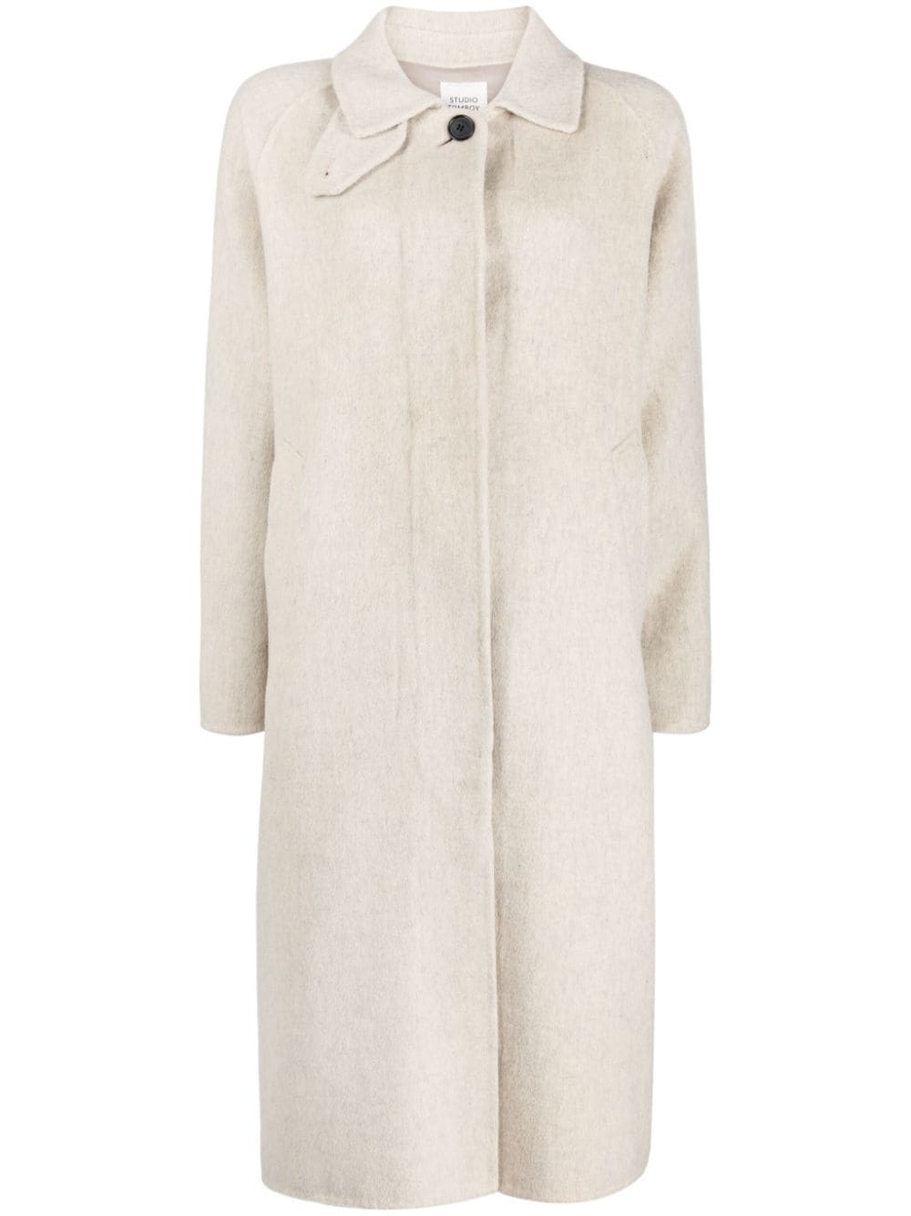 Studio Tomboy Single-breasted Cashmere Coat In White