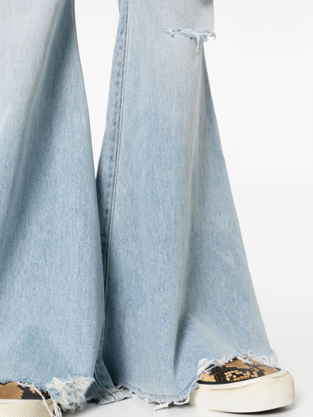 Shop Erl X Levi's Low-rise Flared Jeans In Blue