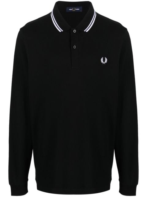 logo-embroidered cotton polo shirt