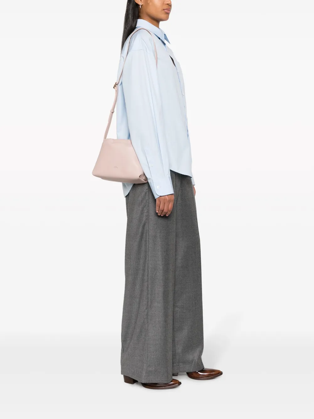 A.P.C. faux-leather cross body bag - Roze