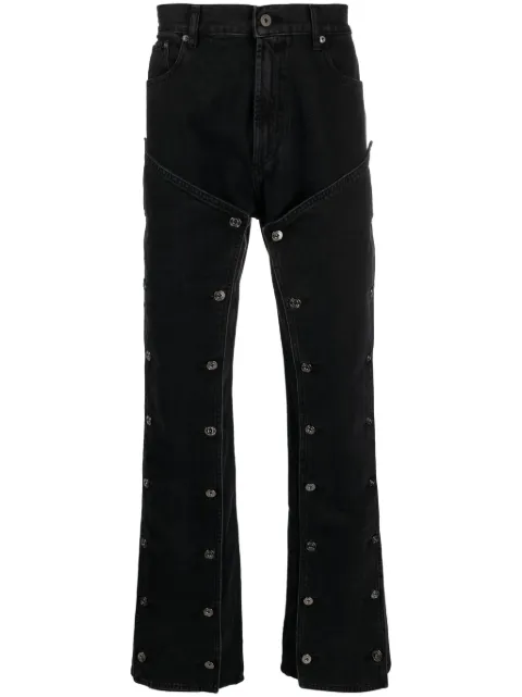 Y/Project Snap-off mid-rise bootcut jeans