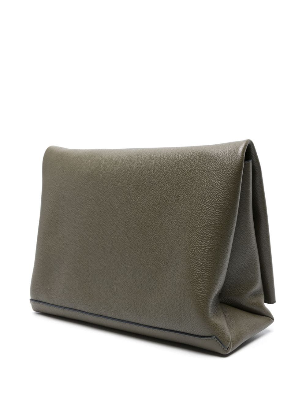 Shop Victoria Beckham Jumbo Chain Leather Pouch In Green