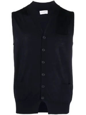 Ballantyne V-neck Wool Vest | Black | FARFETCH