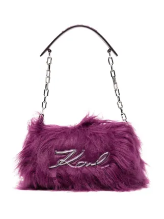 Karl Lagerfeld K Signature faux fur Shoulder Bag Farfetch