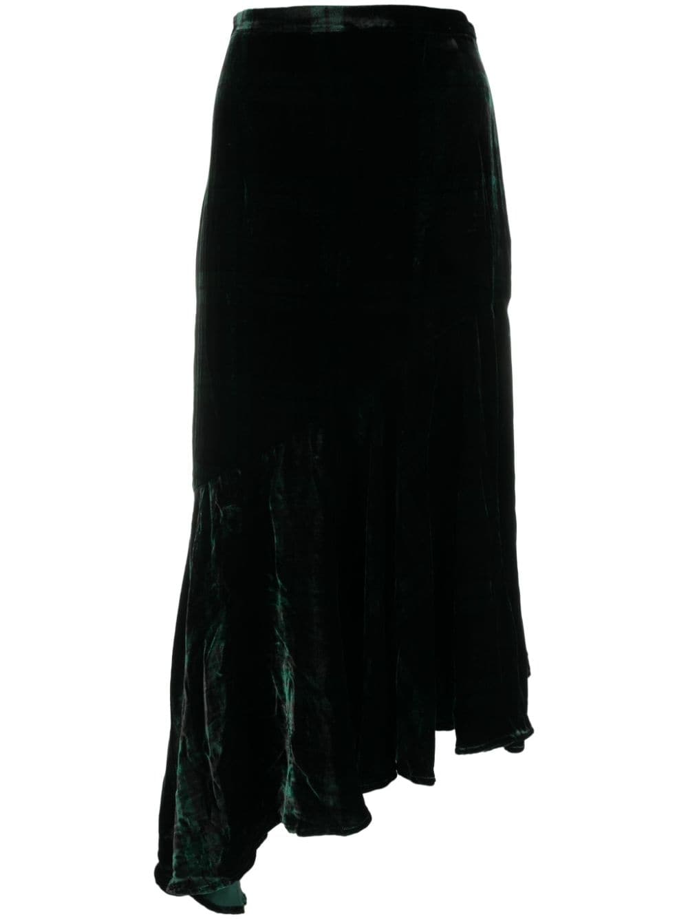 polo ralph lauren jupe plissée à design asymétrique - vert