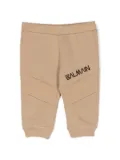 Balmain Kids logo-print cotton track pants - Brown