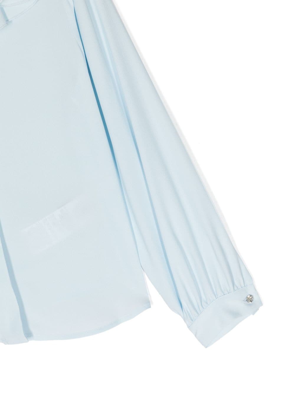 Shop Simonetta Ruffle-detail Long-sleeve Blouse In 蓝色