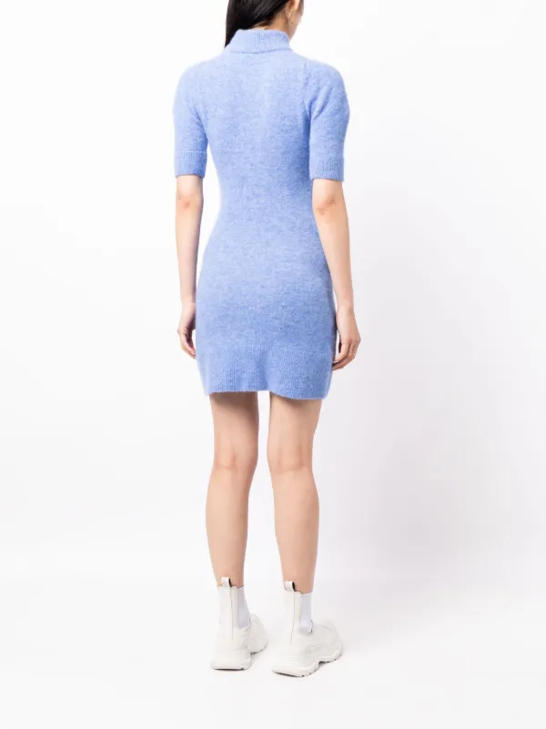 Patou cut-out Detailing short-sleeve Dress | Blue | FARFETCH BH