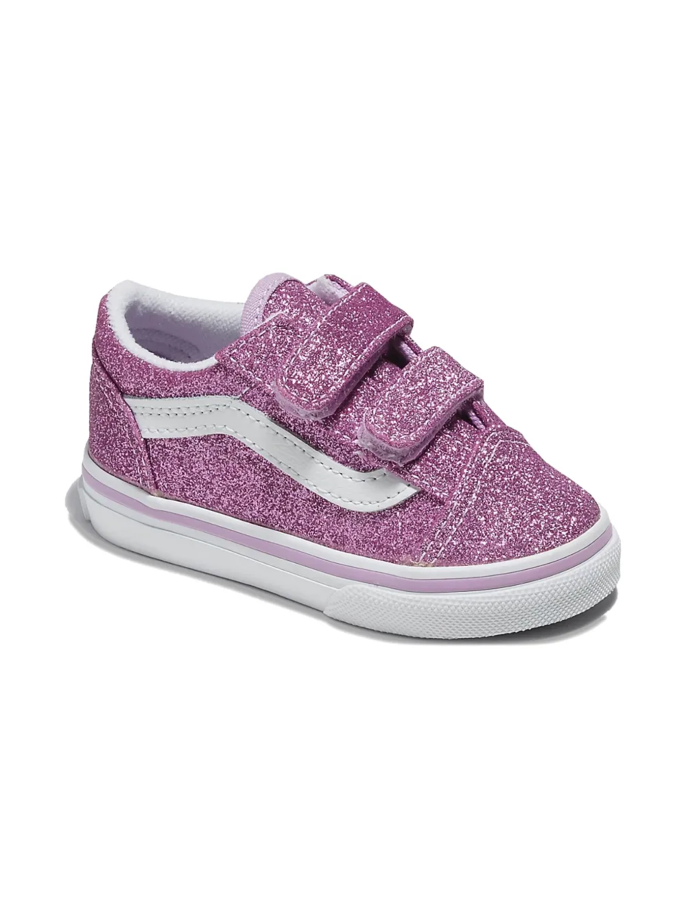 Vans Kids glitter touch-strap trainers Roze