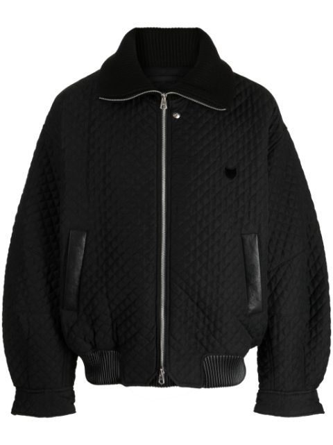 ZZERO BY SONGZIO quilted zip-up bomber jacket