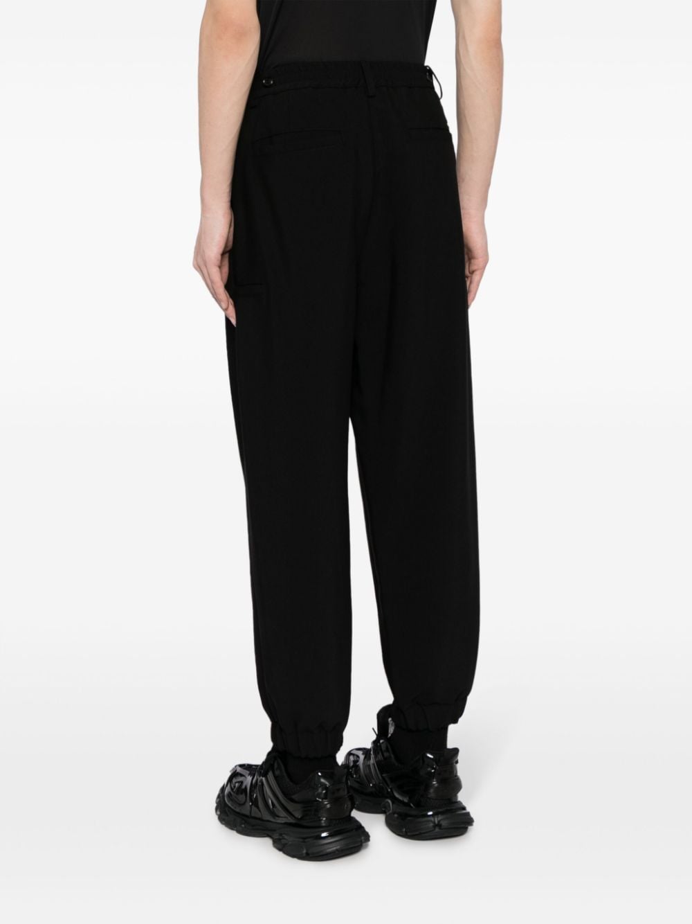 Shop Songzio Volume Pleated Track Pants In Black