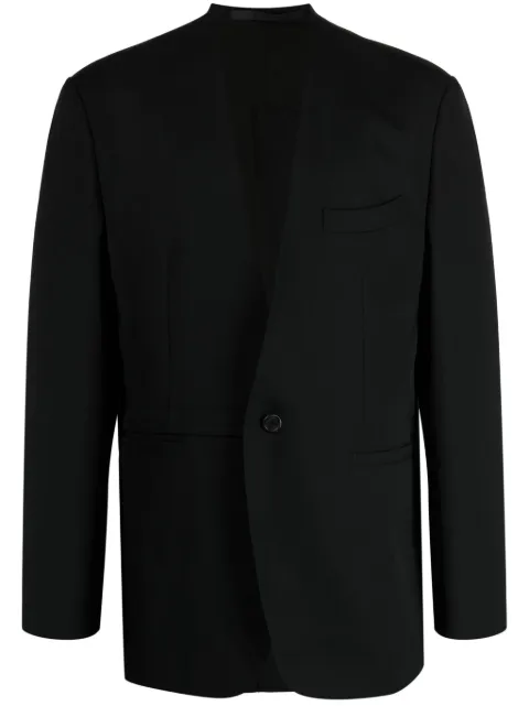 SONGZIO asymmetric collarless blazer