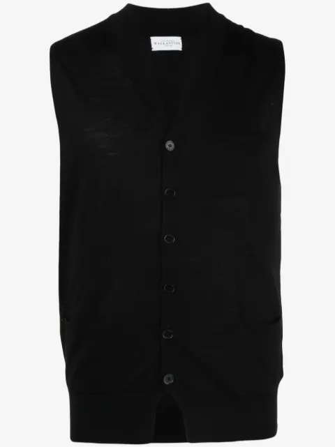 Ballantyne chaleco tejido con cuello en V