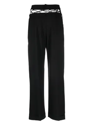 【関税込み】NENSI DOJAKA 'Hearts' pants Nensi Dojaka heart-cut Out high-waisted Leggings | Black