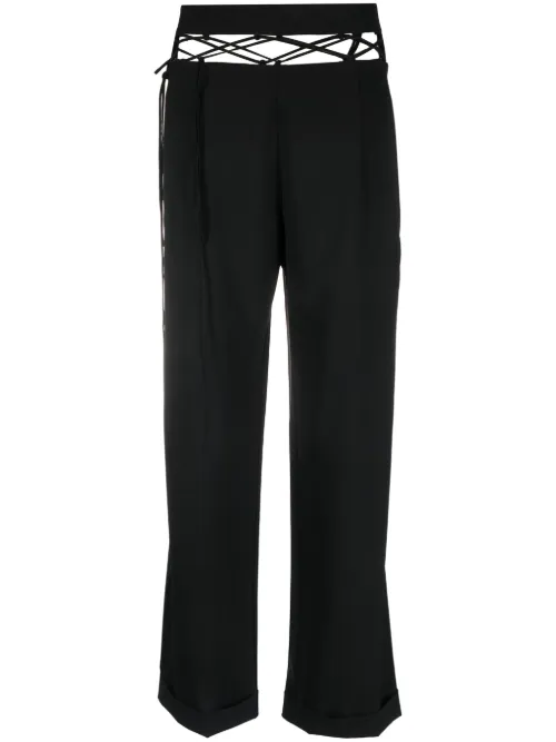 Pantalon en laine à découpes - Nensi Dojaka - Modalova