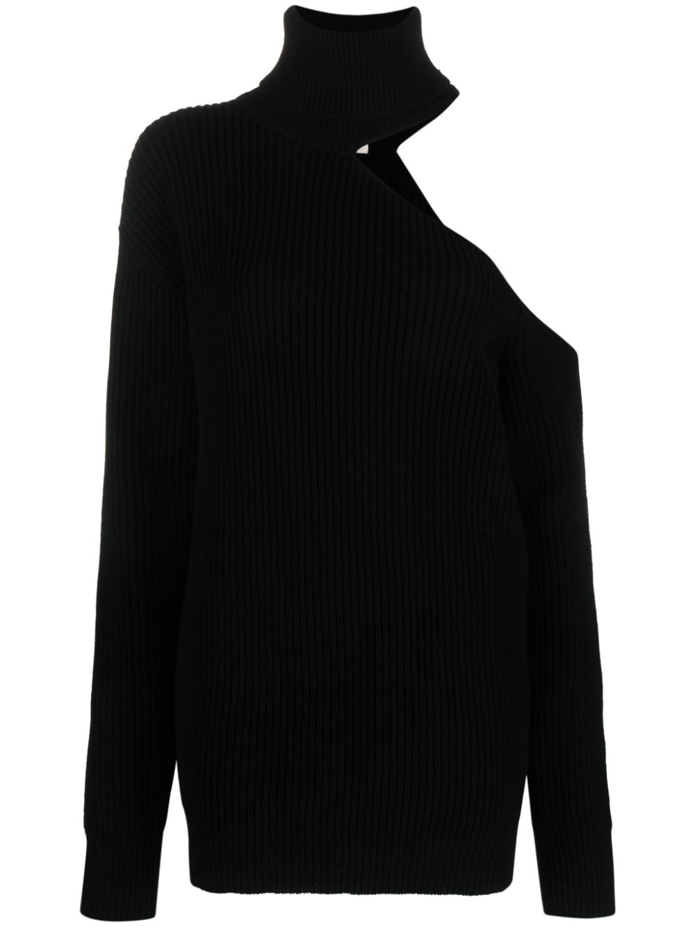 Nensi Dojaka Cut-out Knitted Jumper In Black