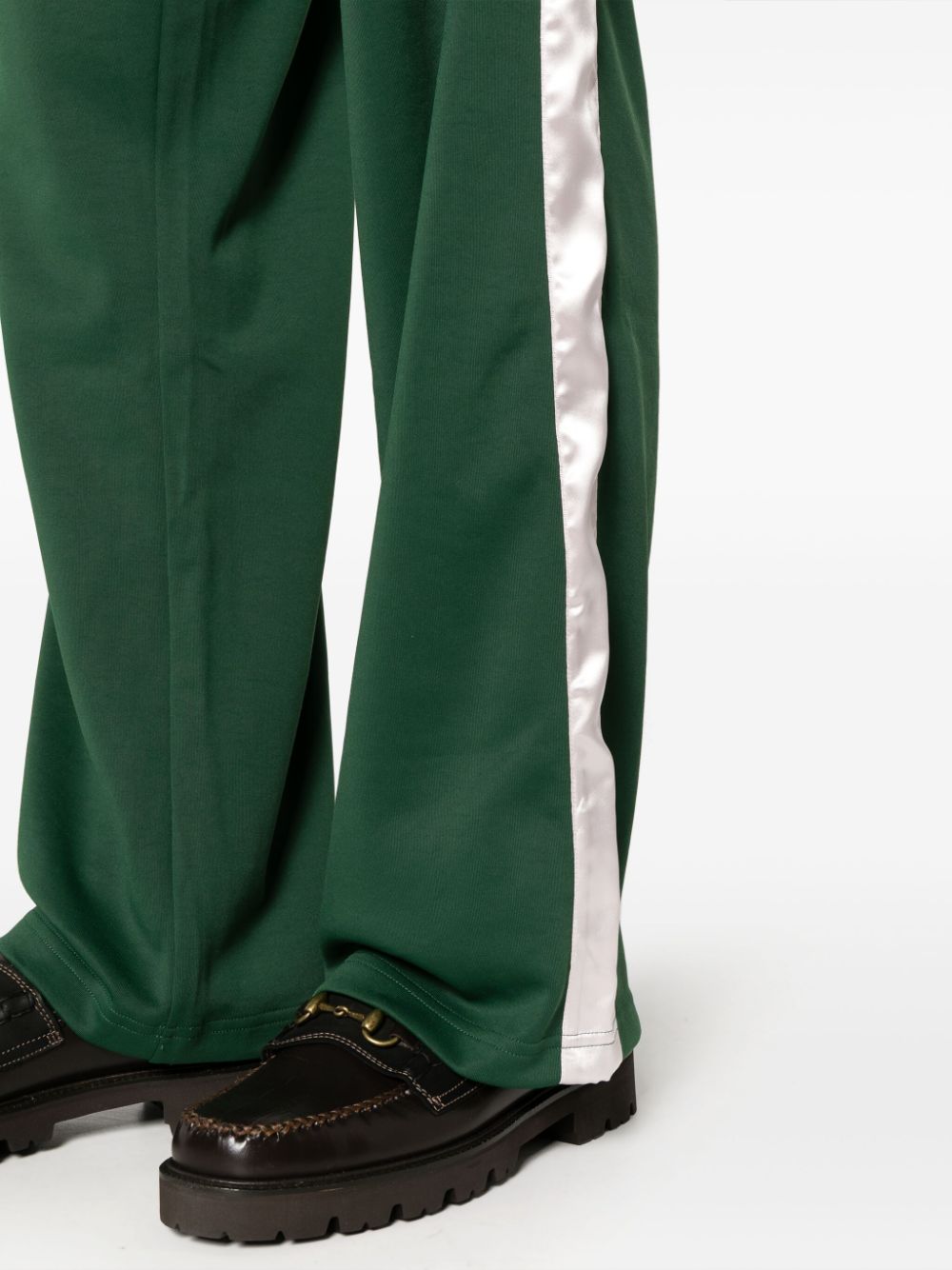 Shop Stockholm Surfboard Club Drawstring-fastening Wide-leg Track Pants In Green