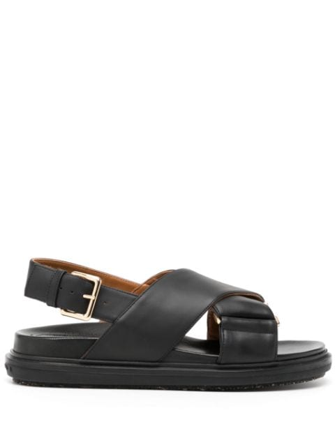 Marni Fussbett leather slingback sandals