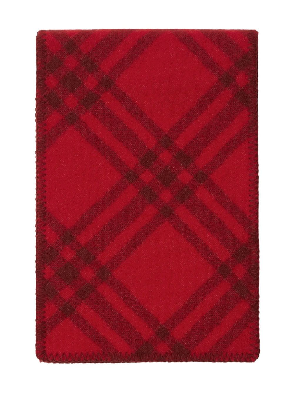 Shop Burberry Vintage Check Wool Scarf In Red