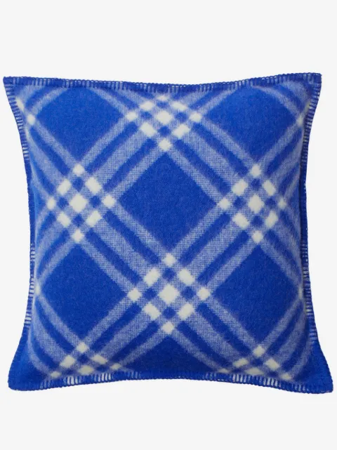 Burberry checked wool cushion