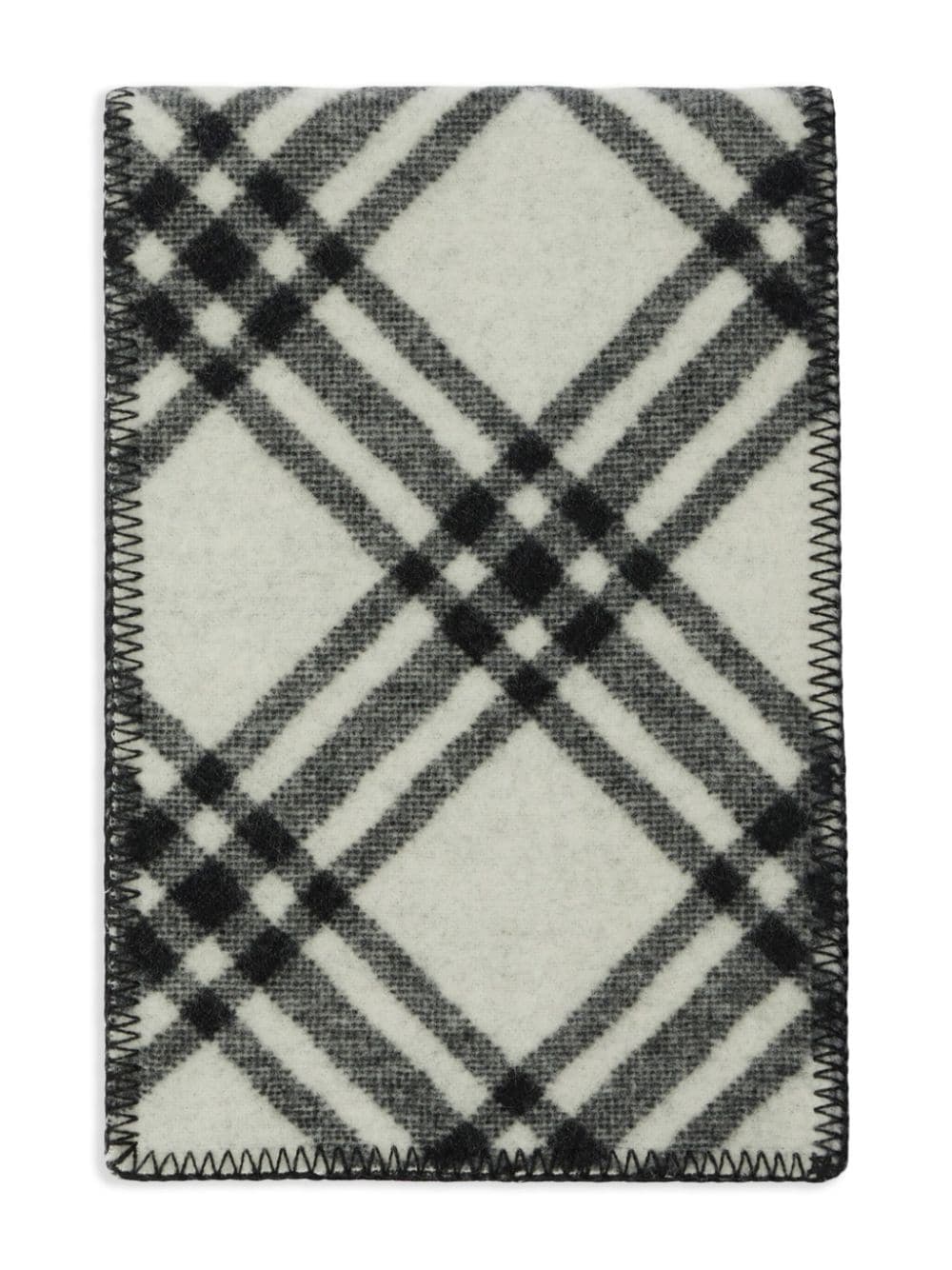 Shop Burberry Vintage Check Wool Scarf In Black