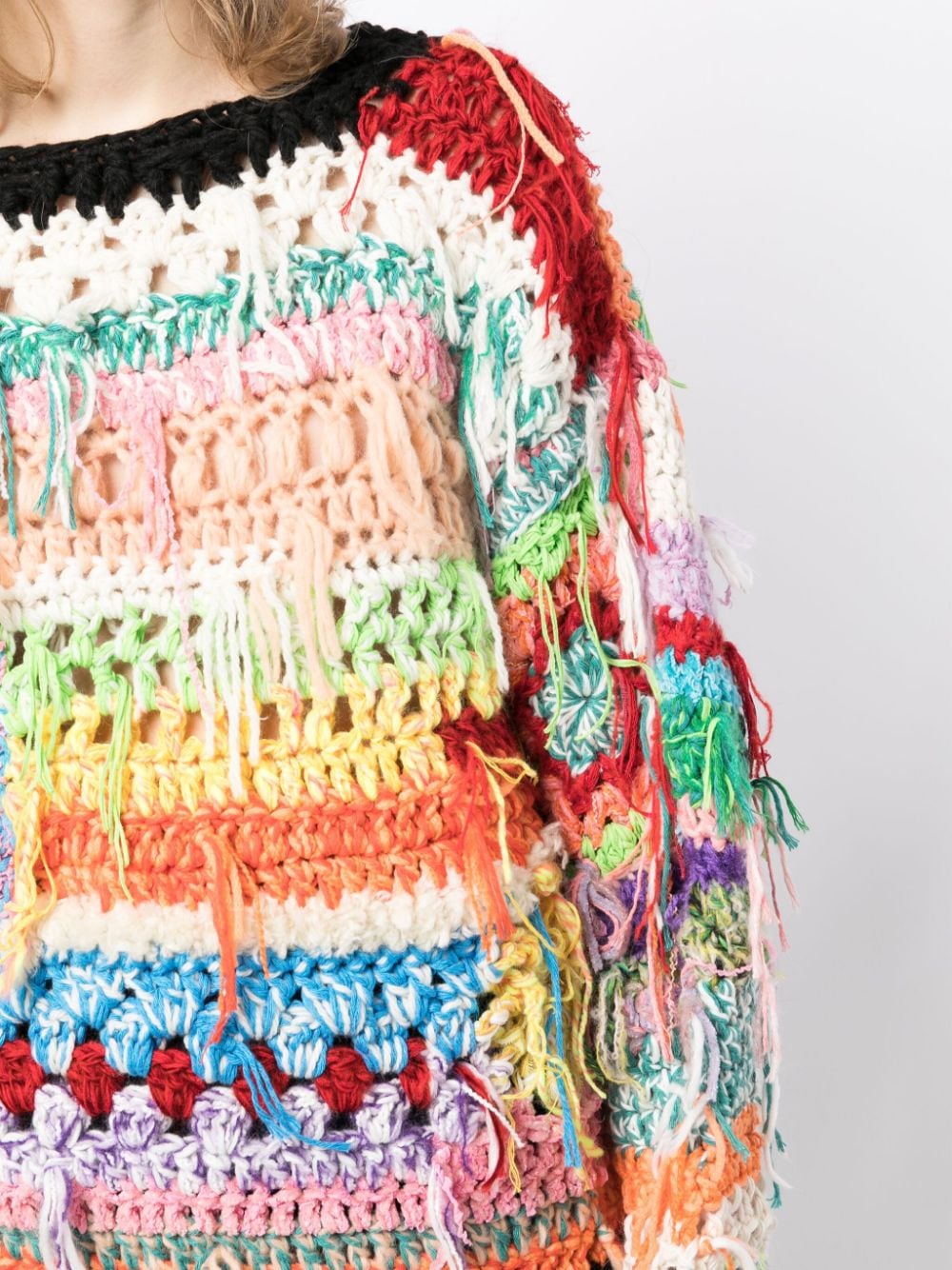 Shop Cavia Franco Chunky-knit Jumper In Multicolour