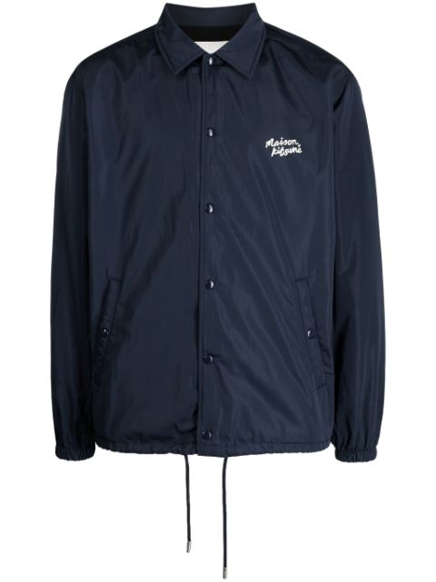 Maison Kitsuné logo-embroidered drawstring shirt jacket