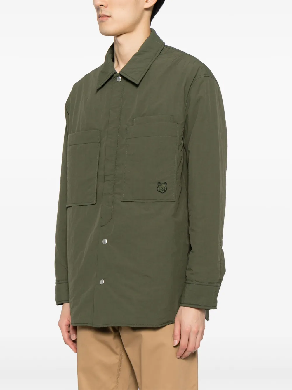 Maison Kitsuné Gewatteerd shirtjack Groen