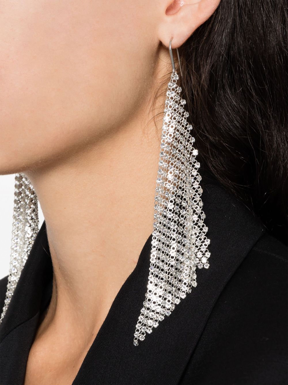 ISABEL MARANT draped chainmail earrings - Zilver