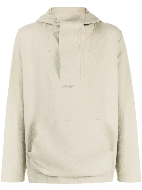Off Duty Ribbs checked hoodie