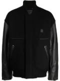 SONGZIO Varsity felted bomber jacket - Black