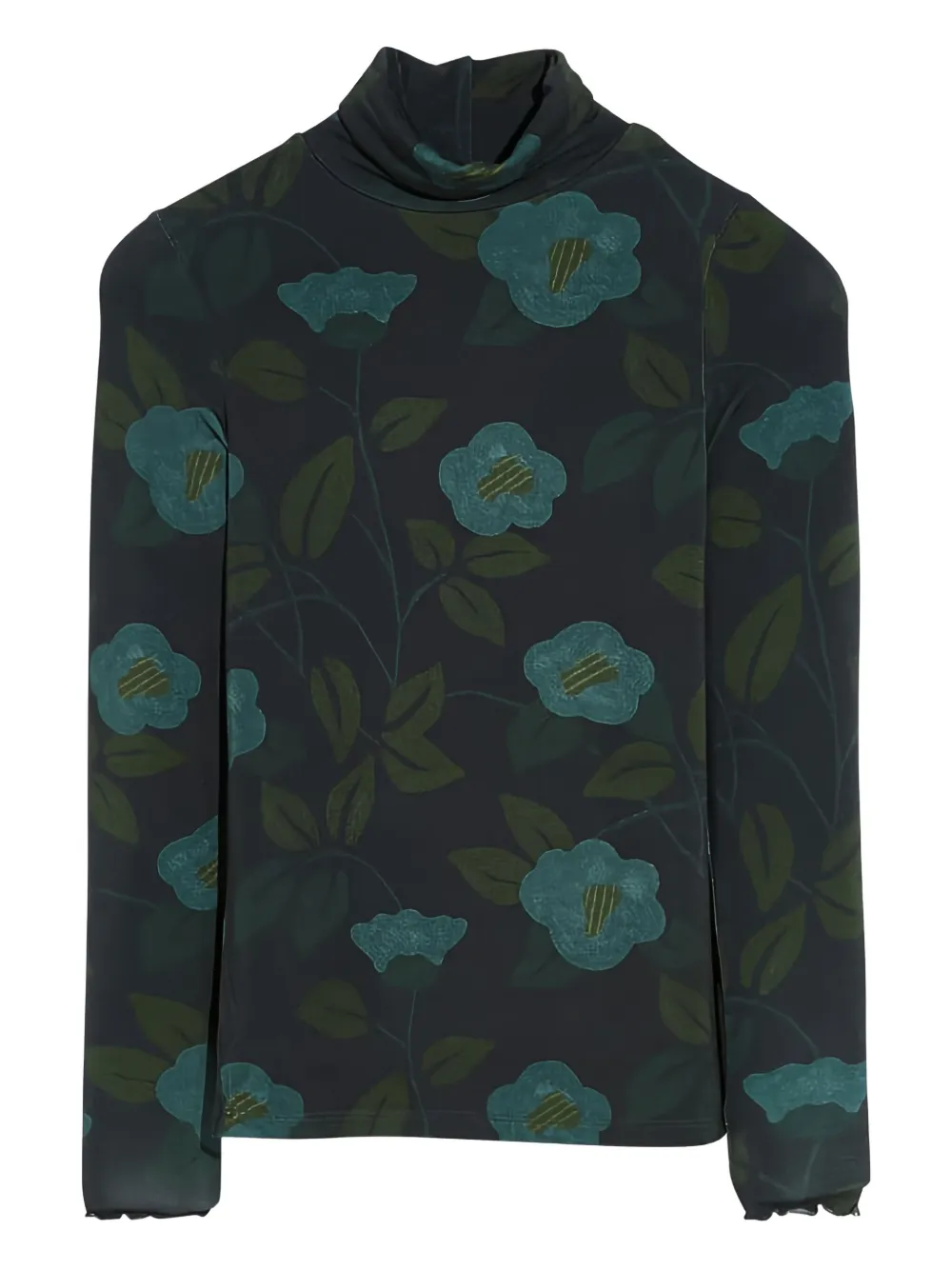 Bellerose floral-print turtleneck top | Blue | Image 1