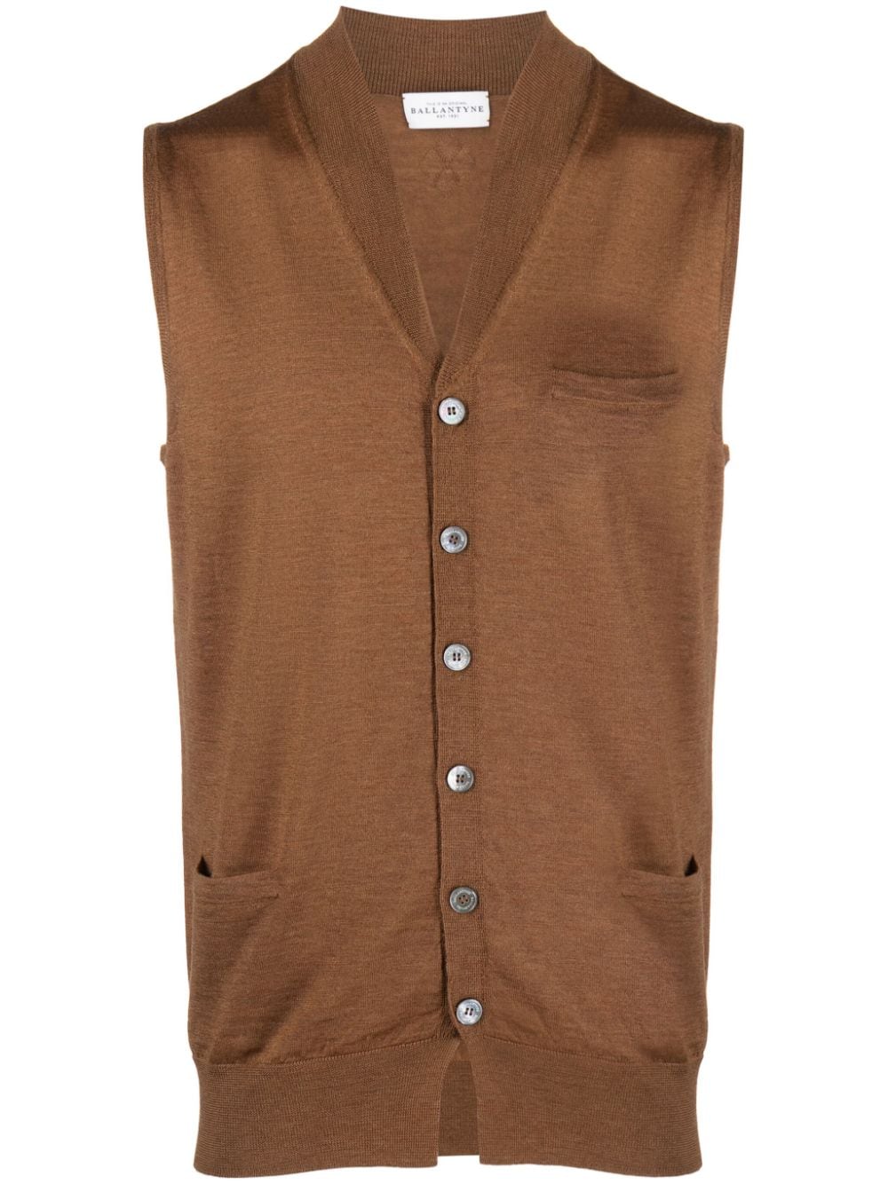 Ballantyne Basolan Wool Vest In Brown