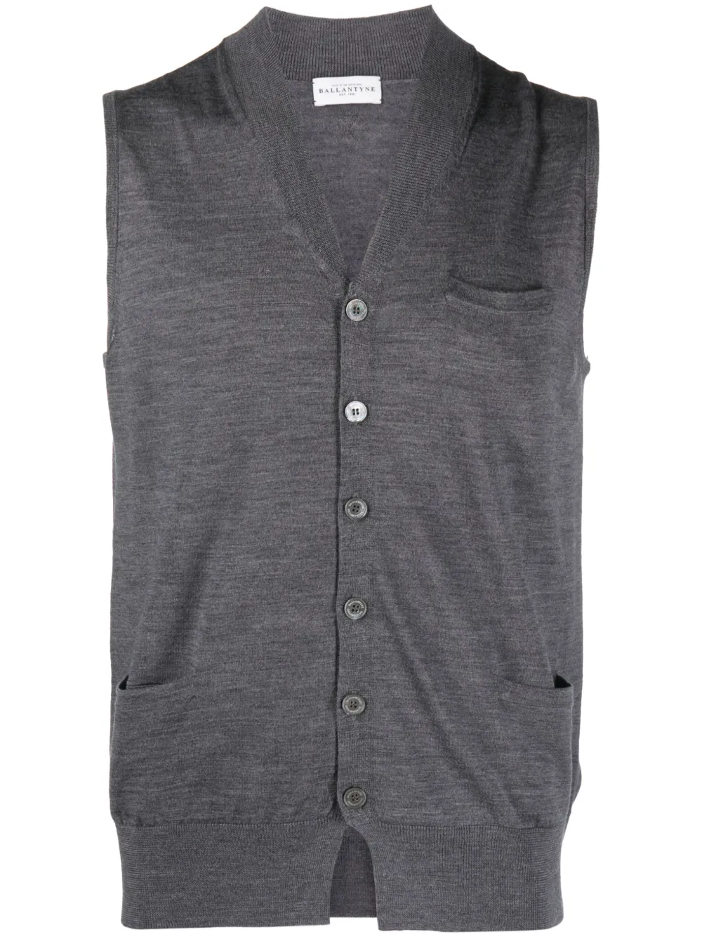 Ballantyne Basolan Wool Vest In Grey