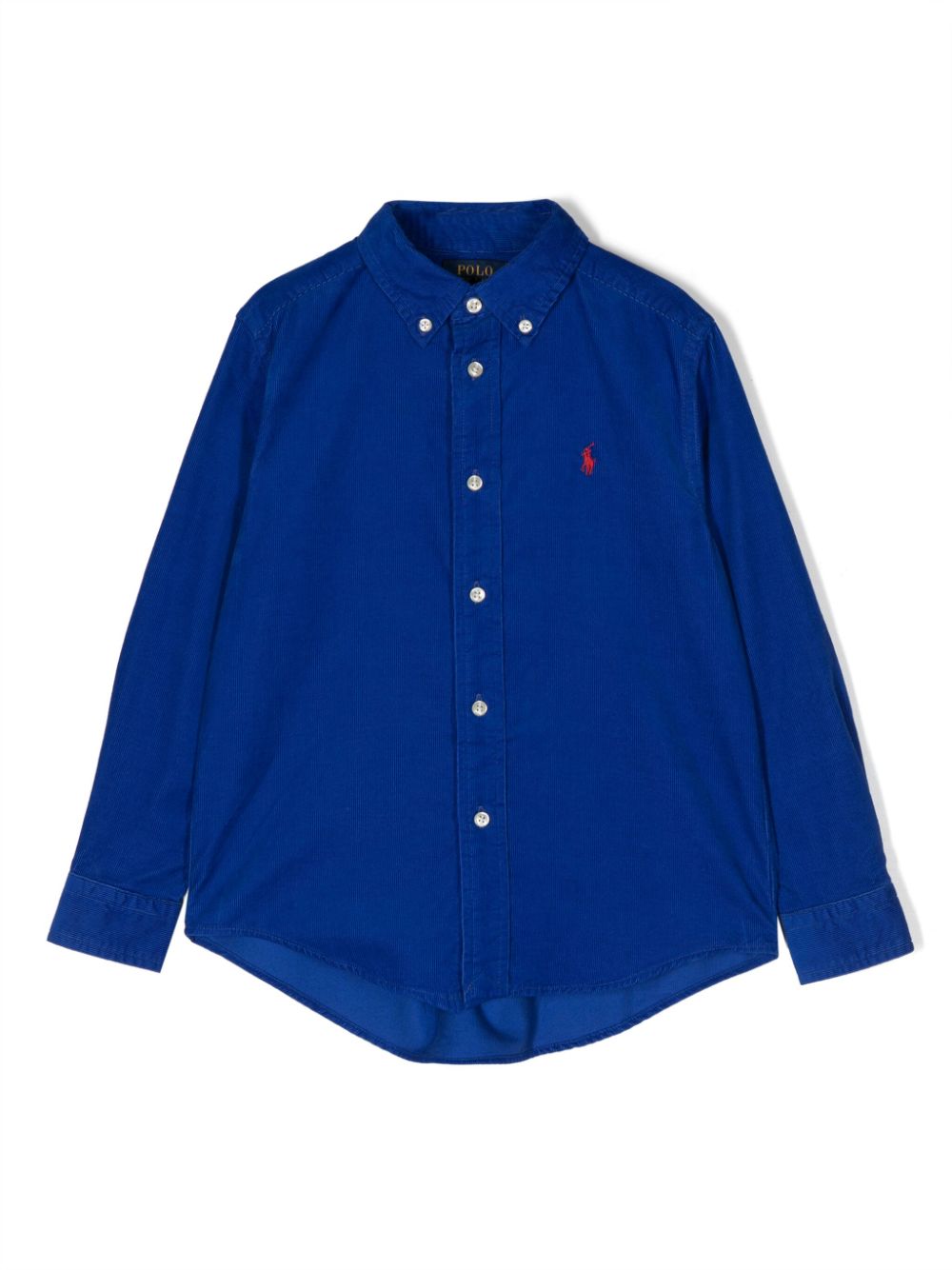 Shop Ralph Lauren Polo Pony-embroidered Corduroy Shirt In Blue