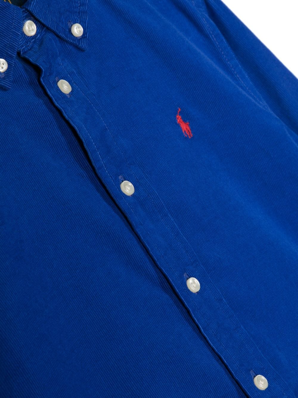 Shop Ralph Lauren Polo Pony-embroidered Corduroy Shirt In Blue